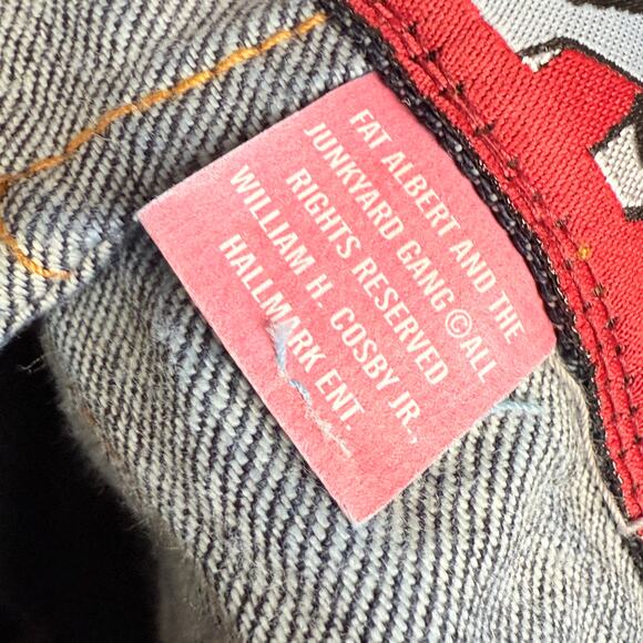 Fubu Platinum Fat Albert Ruby Wide Leg Baggy Denim Jeans Y2K Blue Mens 38x34 EUC - Picture 11 of 12